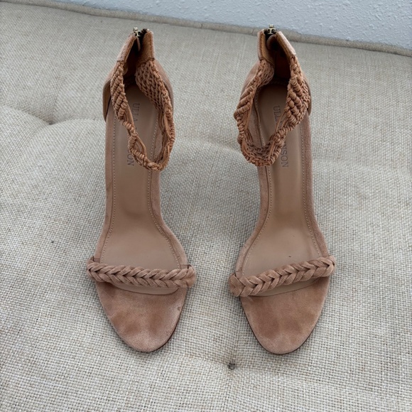 Ulla Johnson Manu Tan Suede Braided Detail Heel - Picture 3 of 8